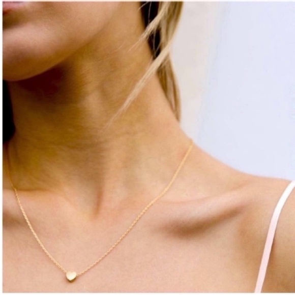 Anthropologie Jewelry - New! 14K Gold Plated Heart Necklace (3012) NWOT